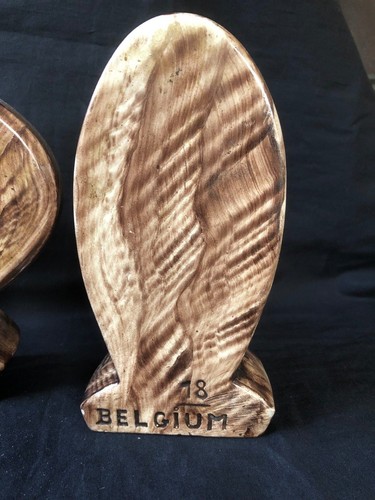 Ancien Belgique Poterie Mantleclock Ensemble. Marquée Arrière - Photo 7 sur 8