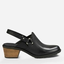 New Teva Women's Foxy Sling-Back Clogs 1013674 black block heels shoes sz 10