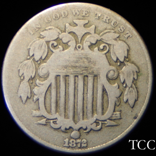 1872 SHIELD NICKEL ~ COOL REENGRAVED 5c COIN ~ TCC
