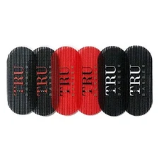 HAIR GRIPPERS ® 3 COLORS BUNDLE PACK 6 PCS for Men 1 Count (Pack of 1), Red 
