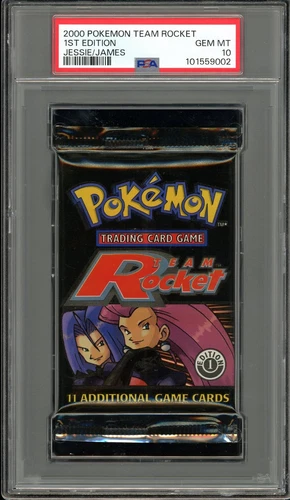 PSA 10 Team Rocket 1st Edition Jessie/James Art Sealed Pokemon Booster Pack