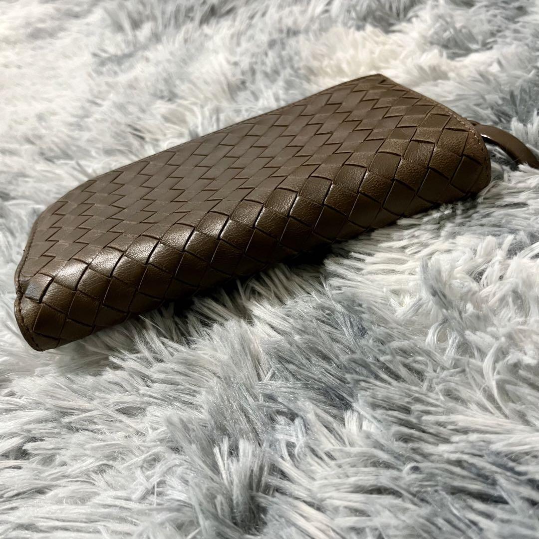 BOTTEGA VENETA★Medium Brown Leather Intercciaco Long Wallet BOTTEGA VENETA☆Medium Brown Leather Intercciaco Long Wallet