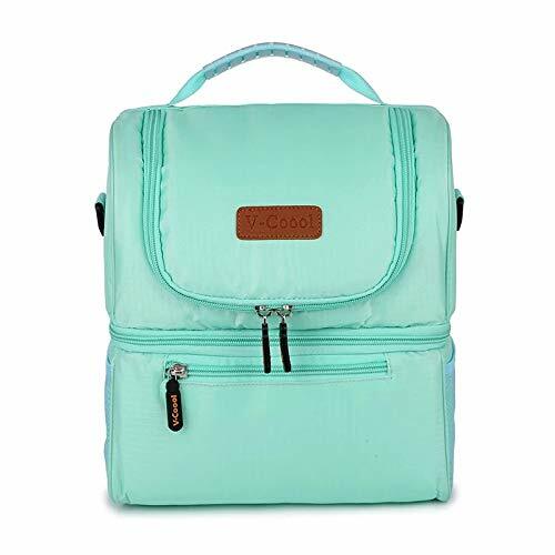 Insulated lunch bag: Waterproof Large Capacity Double Deck Tote