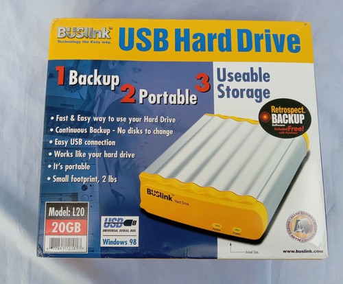 $ Dropped Buslink Windows 98 98SE ME 2000 Backup External Hardrive Portable
