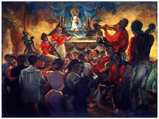 Decor Poster. Fine Graphic Art. Homage to the Virgin. Religious Wall Design 1319