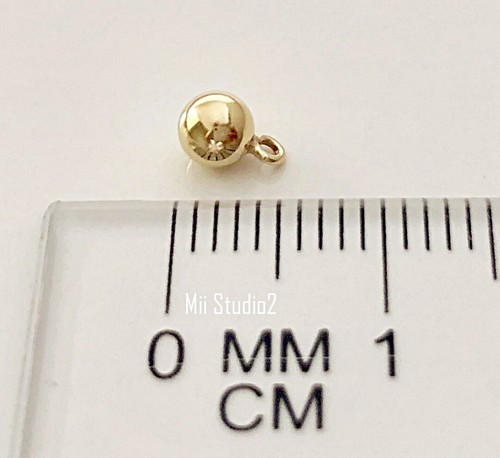 20pcs 4mm Round Drop Ball Charm 14K Gold Fillled D03g - Picture 2 of 2
