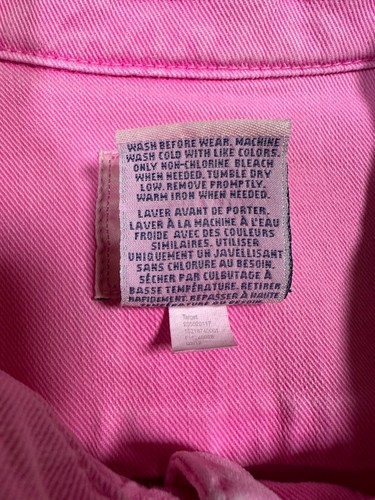 Pink Jeans Jacket Kids Size Large 10-12 - Picture 7 of 7
