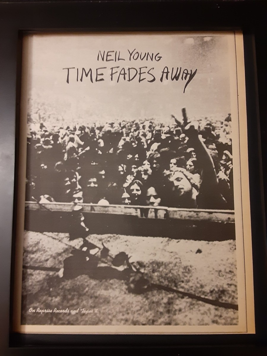 Neil Young Time Fades Away Rare Original Promo Poster Ad Framed Neil Young Time Fades Away Rare Original Promo Poster Ad Framed