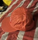 Casquette de camp rouge à carreaux Matallic logo Supreme Box