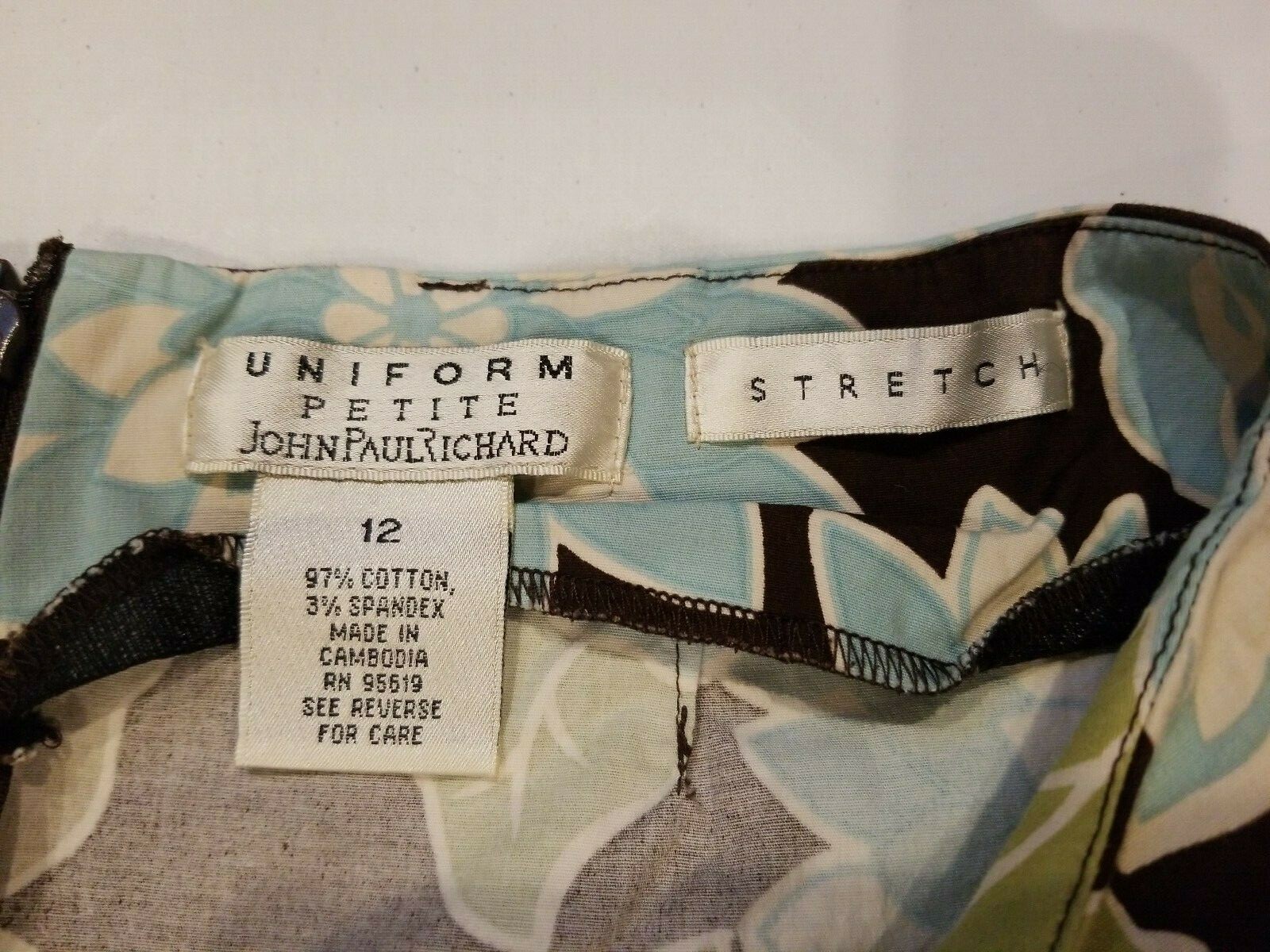 John Paul Richard Womens 12 Uniform Petite Stretch Fl… Gem