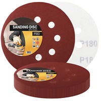 25X Schleifpapier 125Mm Klett P180 Schleifscheibe SchleifbläTter Schmirgelpapier