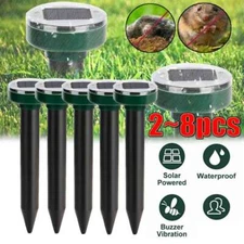 2~8pcs Animal Repeller Ultrasonic Solar Power Outdoor Pest Cat Mice Deer Sensor