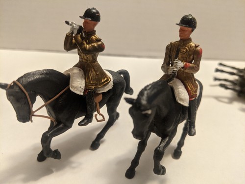 10 Pieces VTG Britains LTD Mounted Band of The Household Cavarly - UK Military - - Picture 6 of 7