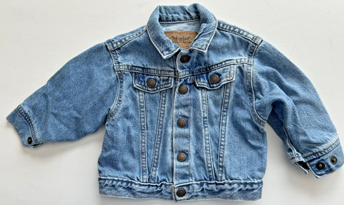 Vtg Little LEVI'S Baby Toddler Denim Jean Jacket Size 18 M Made USA 79027 1980's