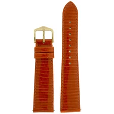 Watch band Genuine Lizard Orange Easy Change Springs