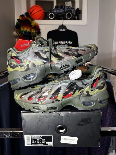 Nike homme taille 10 Supreme Air Max 96 vert camouflage neuf avec étiquette NEUF OG ALL