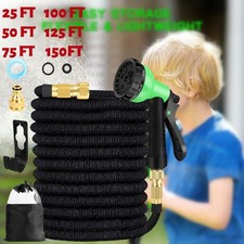 Expandable Flexible Garden Water Hose Pipe 25FT 50 75 100FT 125 150FT Spray Gun