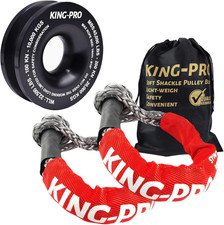 Recovery Ring 7/16"X20" 2PCS Soft Shackle 35,000Lbs Breaking Strength with Snatc