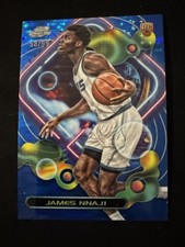 2023-24 Topps Cosmic Chrome - James Nnaji Blue Moon Refractor /99 #178 (RC)