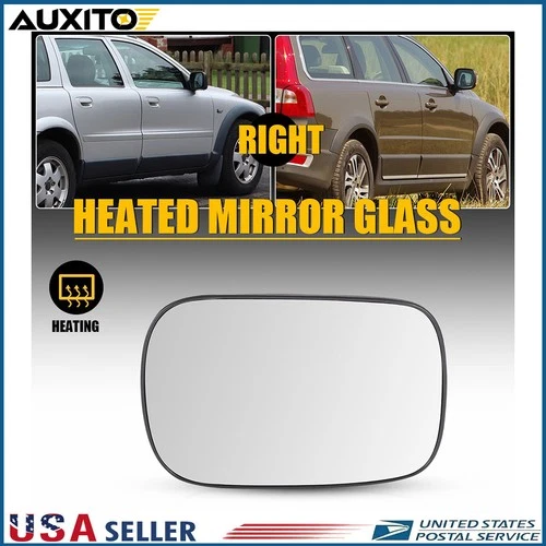 Right Passenger Heated Mirror Glass Replacement for Volvo XC70 XC90 2003-2006