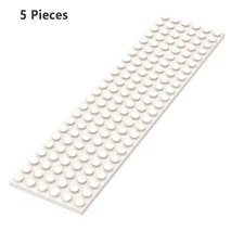 Part 3026 Plate 6X24 White Building Pieces BULK LOT Bricks Parts 5 Pcs NEW