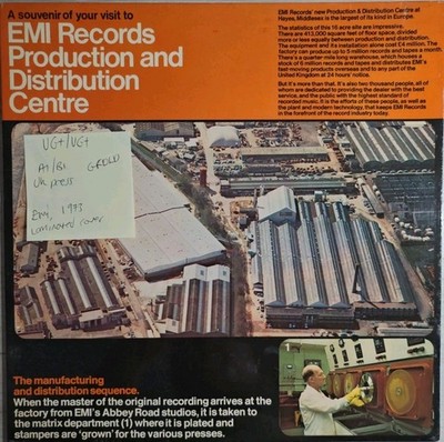 EMI Records Production A Souvenir Of Your Visit Vinyl Record VG+/VG+ 1973