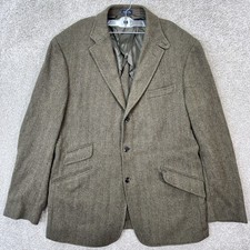 Polo by Ralph Lauren Sport Coat Blazer Mens XL Herringbone Elbow Patch Italy