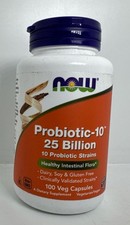 NOW Foods Probiotic-10-25 Billion-100 Veg Capsules Exp 01/2027-Brand New-US