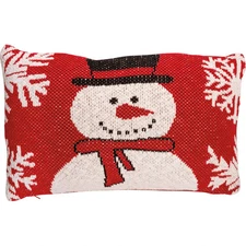 Frosty the Snowman Winter Christmas Throw pillow, Red & White, 20 x 12, PBK, NWT
