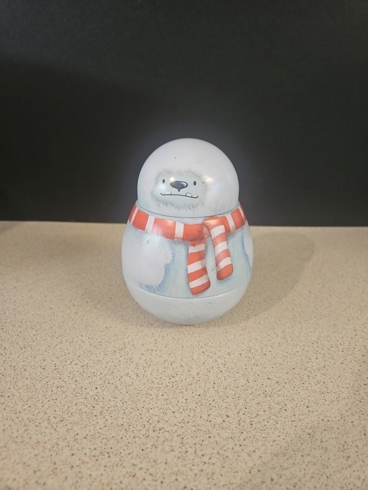 Tesco Abominable Snowman, Wobble Tin.  Cookie Tin, Empty,  Ideal Gift Box