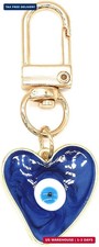 Evil Eye Keychains Sweat-heart Keychains Protection Charm for Women Men Car Key