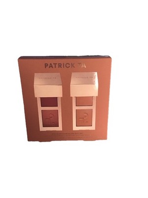 New Patrick Ta Mini Must-Have Creme & Powder Blush Duo Set Travel Size