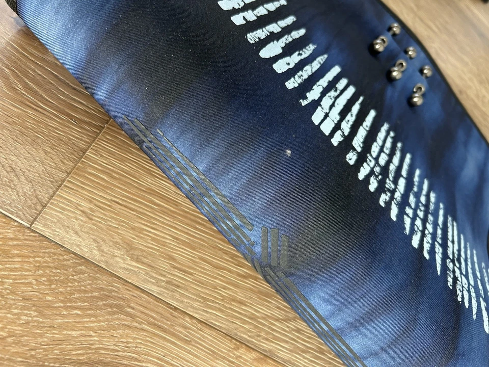 Carpeta con cremallera de 3 anillos diseño tribal vintage Mead de los años 90 coleccionable nueva azul Foto 3 de 4