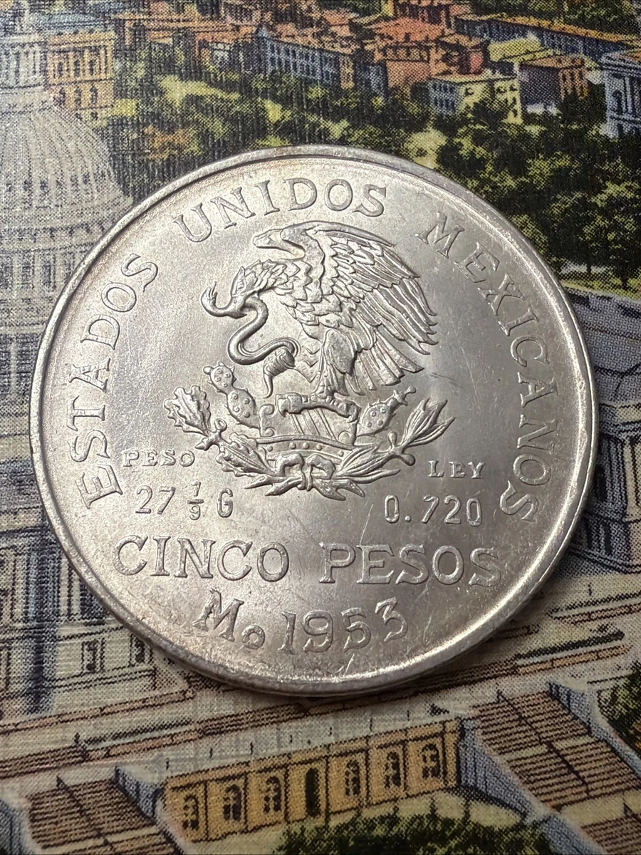 5 Pesos 1953 Silver Mexican Coins (1905-Now) for sale | eBay