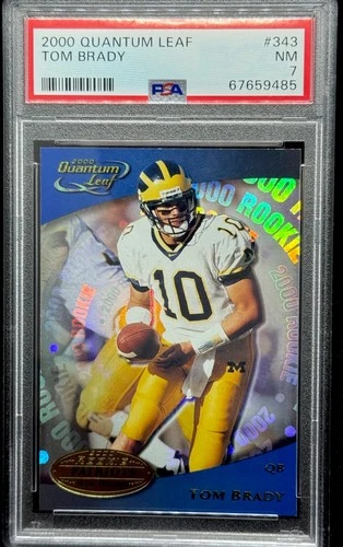 2000 Quantum Leaf 2000 Rookie Tom Brady #343 (RC) PSA 7