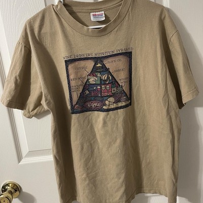 Vintage  Wine Drinkers Nutrition Pyramid  Camel Tee