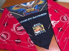 Lot 4 Vintage Harley Davidson Bandana 80s Eagle USA The American Way Hawaii Maui