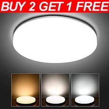 48W LED Ceiling Light Round Panel Down Lights Bedroom Bathroom Kitchen Lamp UK