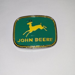 John Deere Belt Buckle Yellow Green Made In USA Licensed Product