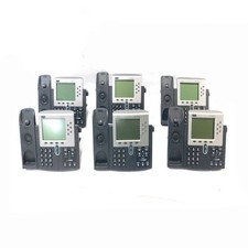  Lot of 6 Cisco 7961 IP Business Conference Phone 48 VDC No Handsets