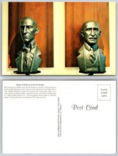 Wilbur Orville Wright Bronze Busts Postcard