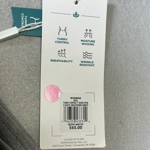 Lady Hagen XXL Pull On Golf Shorts Gray Tummy Control Stretch 7" NEW - Picture 5 of 11