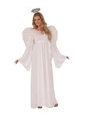 Forum Novelties Womens Angel Dress and Halo, As Shown, Standard