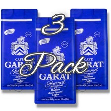 Cafe Garat Coffee 3 Pack Mexican Arabica Medium Roast Ground 454g Bags