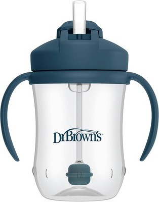 Dr. Brown's Milestones Baby's First Straw Cup, Training Cup with Weighted Straw,