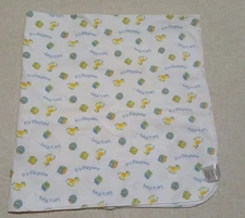 Fisher Price Baby Receiving Blanket Flannel Cotton Its Playtime Block Horse Ball