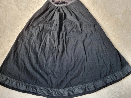 Original Victorian Mourning Black Wool Set Comprising From Skirt And Jacket - Picture 17 of 21