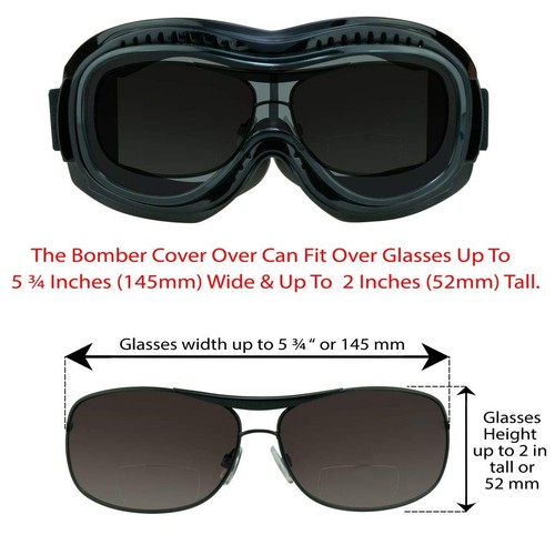 Fit Over Goggles for Eye-Glasses Motorcycle Riding Cycling Skiing Sky Diving ... - Bild 2 von 5