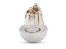 Teelichtleuchter m. Heilige Familie 8x10cm aus Porzellan Kerzenhalter formano
