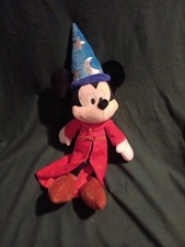Vintage Disney Fantasia Mickey Mouse Sorcerer Wizard 18" Plush Toy Disney World
